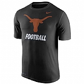 Texas Longhorns Nike Sideline Legend Logo Performance WEM T-Shirt - Black,baseball caps,new era cap wholesale,wholesale hats